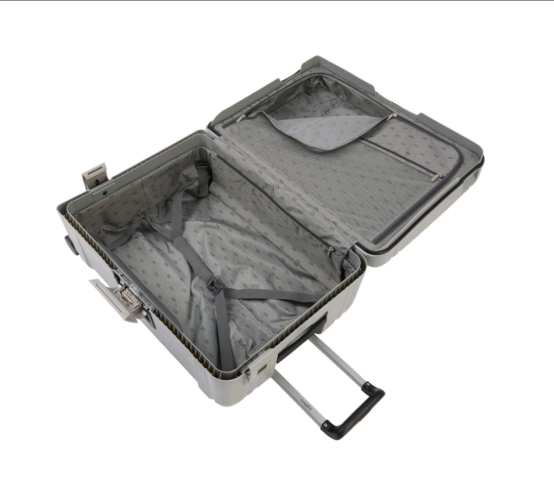 Highbury Guard hard luggage trolley set in Dark Grey, silver or teal colour