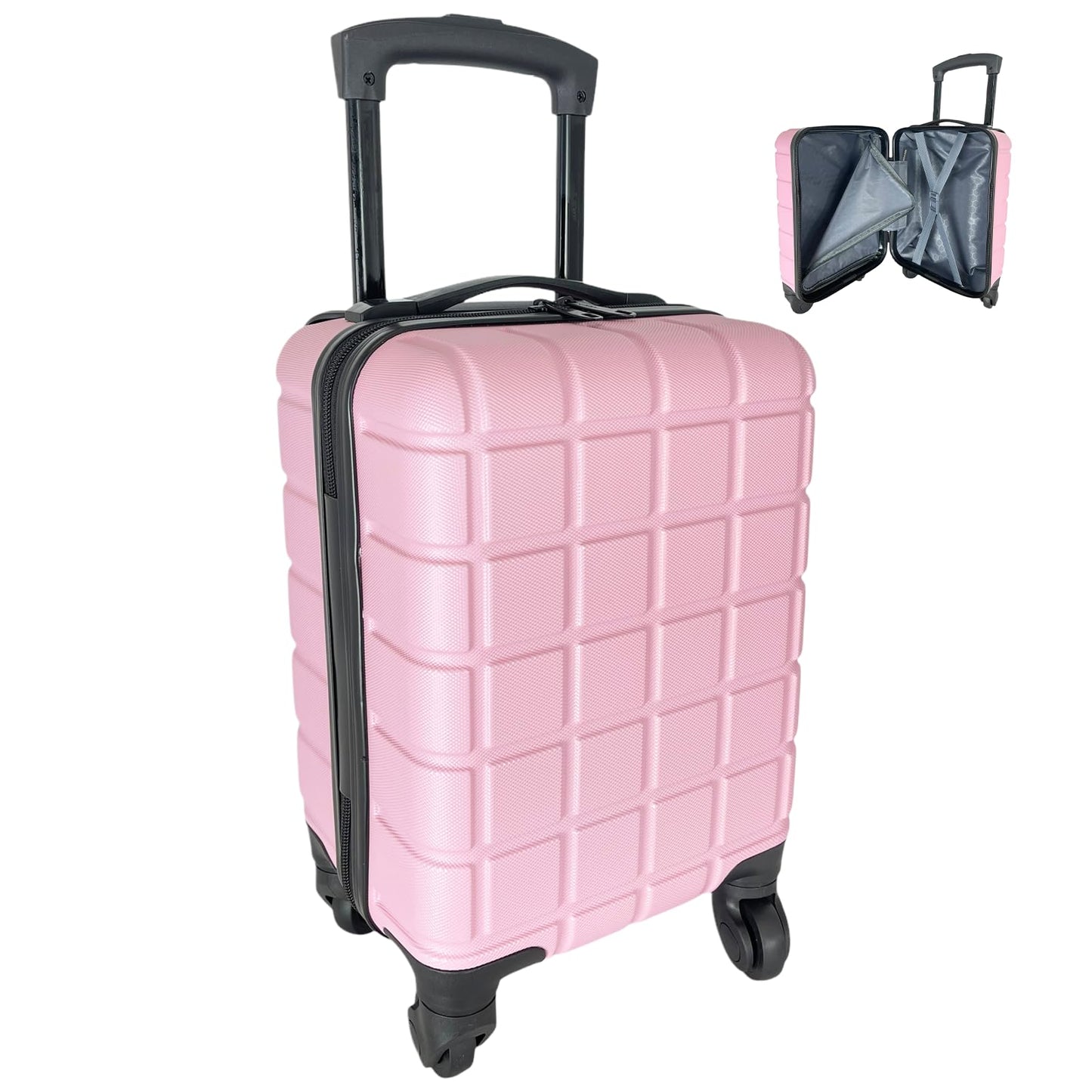 Bordlite Lightweight ABS Underseat Hard Cabin Suitcase 40x25x20cm | Cabin Approved EasyJet, RyanAir British Airways, Emirates, Virgin Atlantic & More