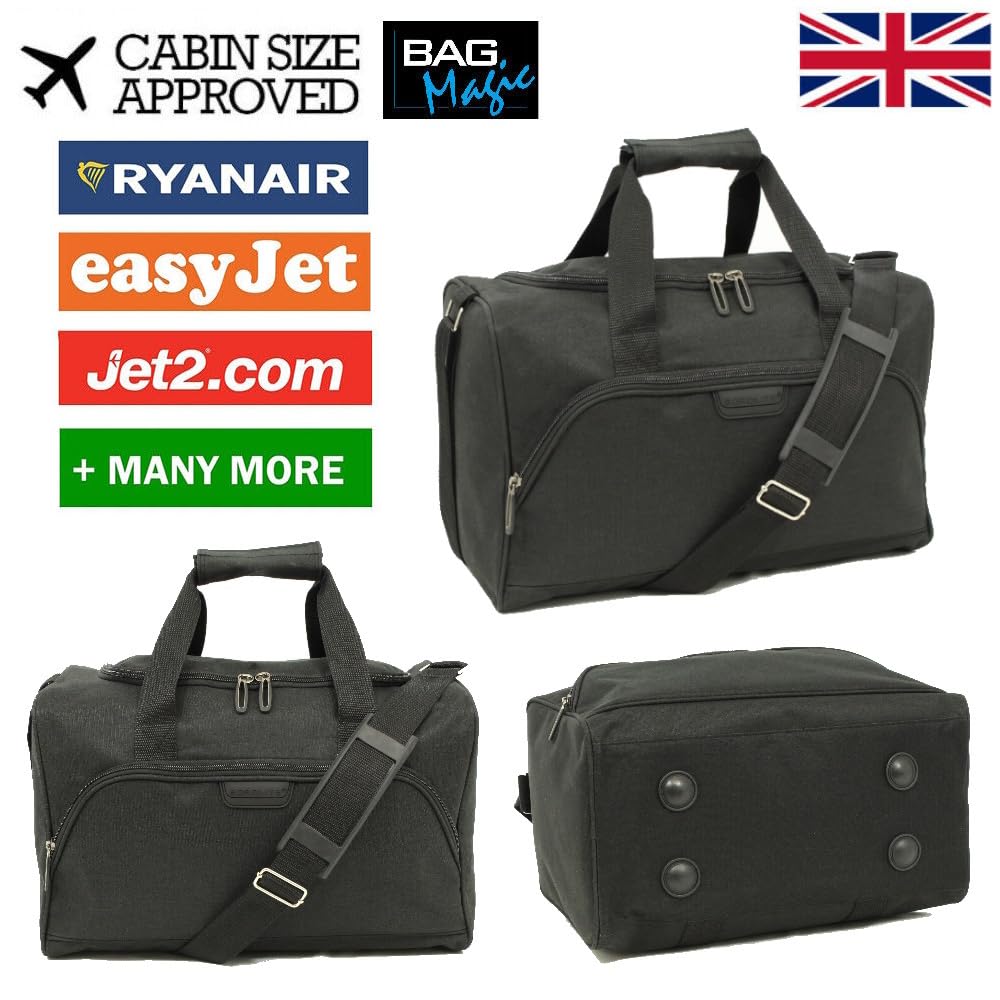 Small Travel Holdalls - Ryanair Cabin Approved Hand Luggage Size Bags, Polyester Duffle 40x25x20cm, 20 Litre Onboard Carry-On