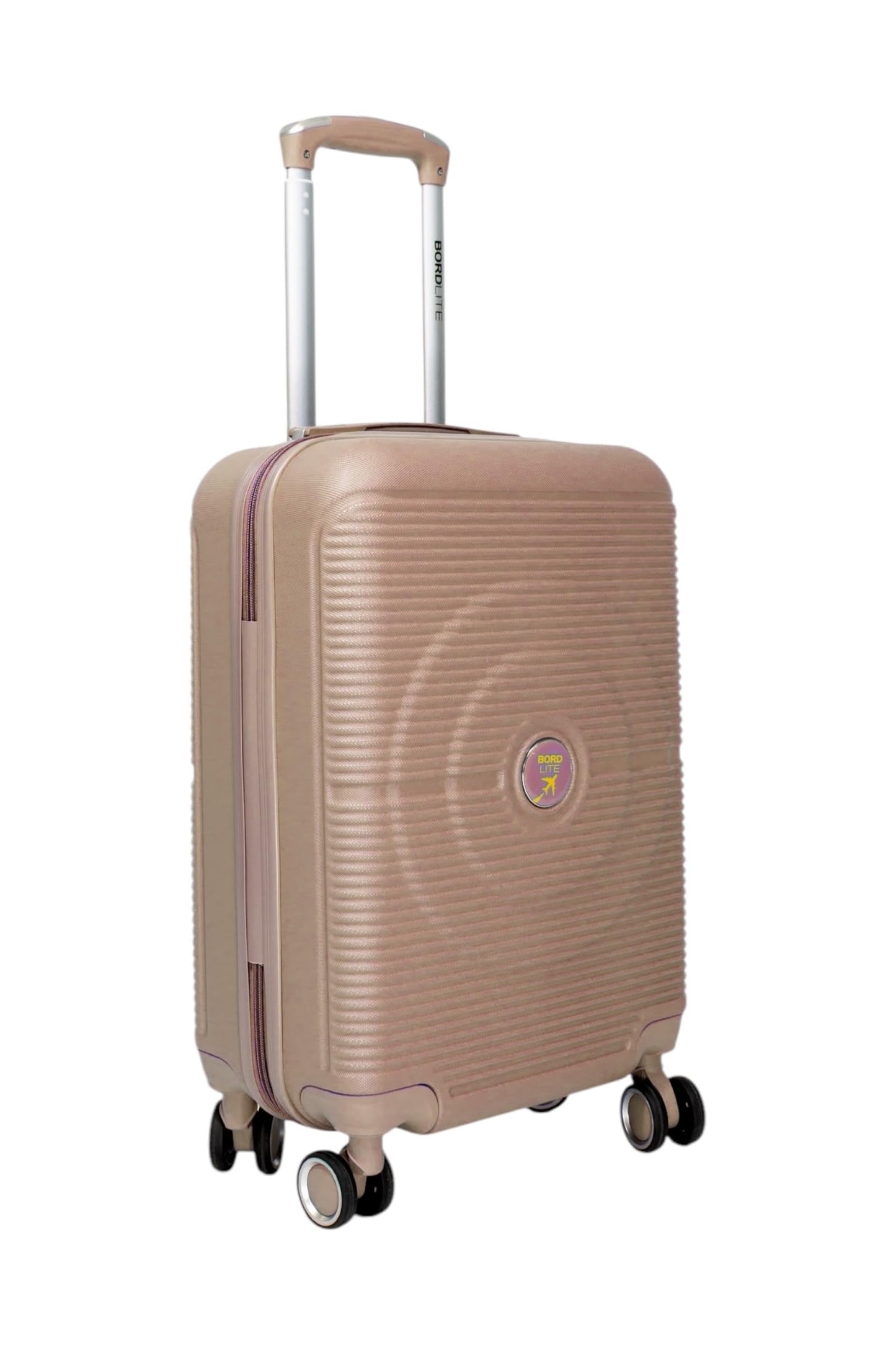 Bordlite Lightweight 8-Wheel Spinner Suitcase – Durable Hardshell Luggage with Adjustable Trolley Handle, Combination Lock, and 360° Double-Wheel Stability