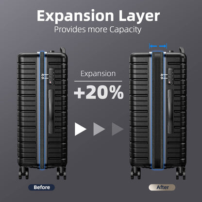 BEOW Luggage Sets, Expandable Luggage Sets with Spinner Wheels, TSA Lock Suitcases with Carry on Luggage