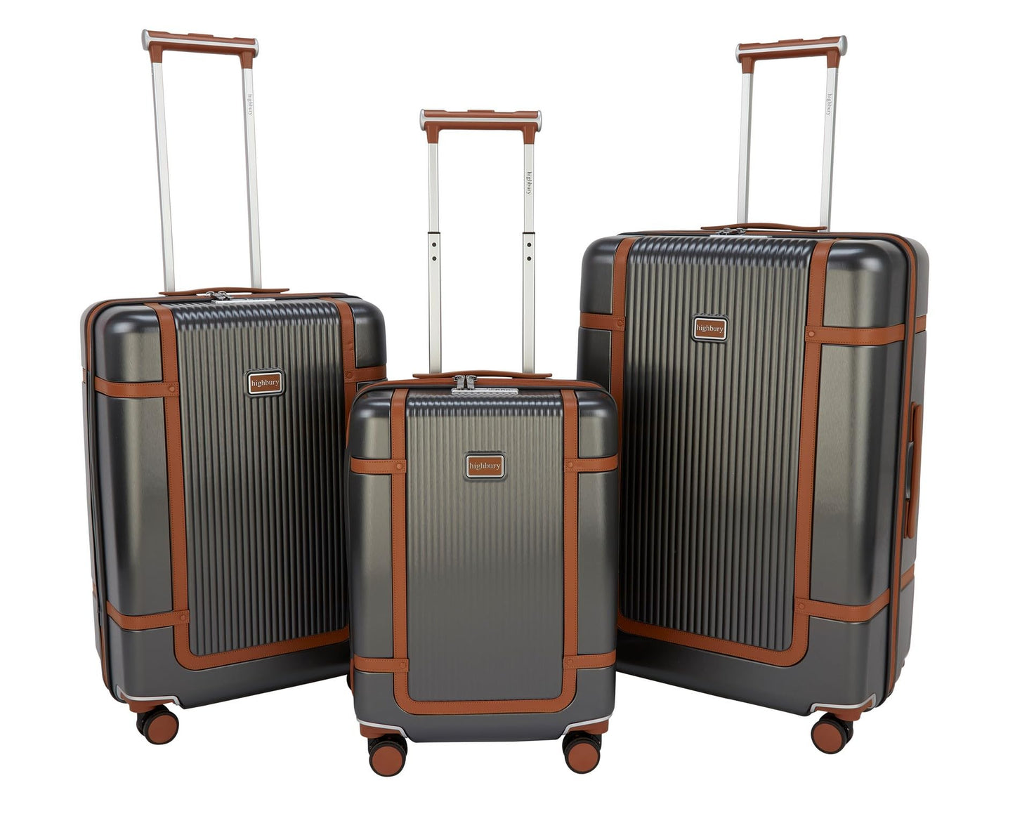 Highbury Elegance TSA Strong Hard 8-Wheel Spinner Luggage Cases 10-Year Warranty 3 Sizes Colours