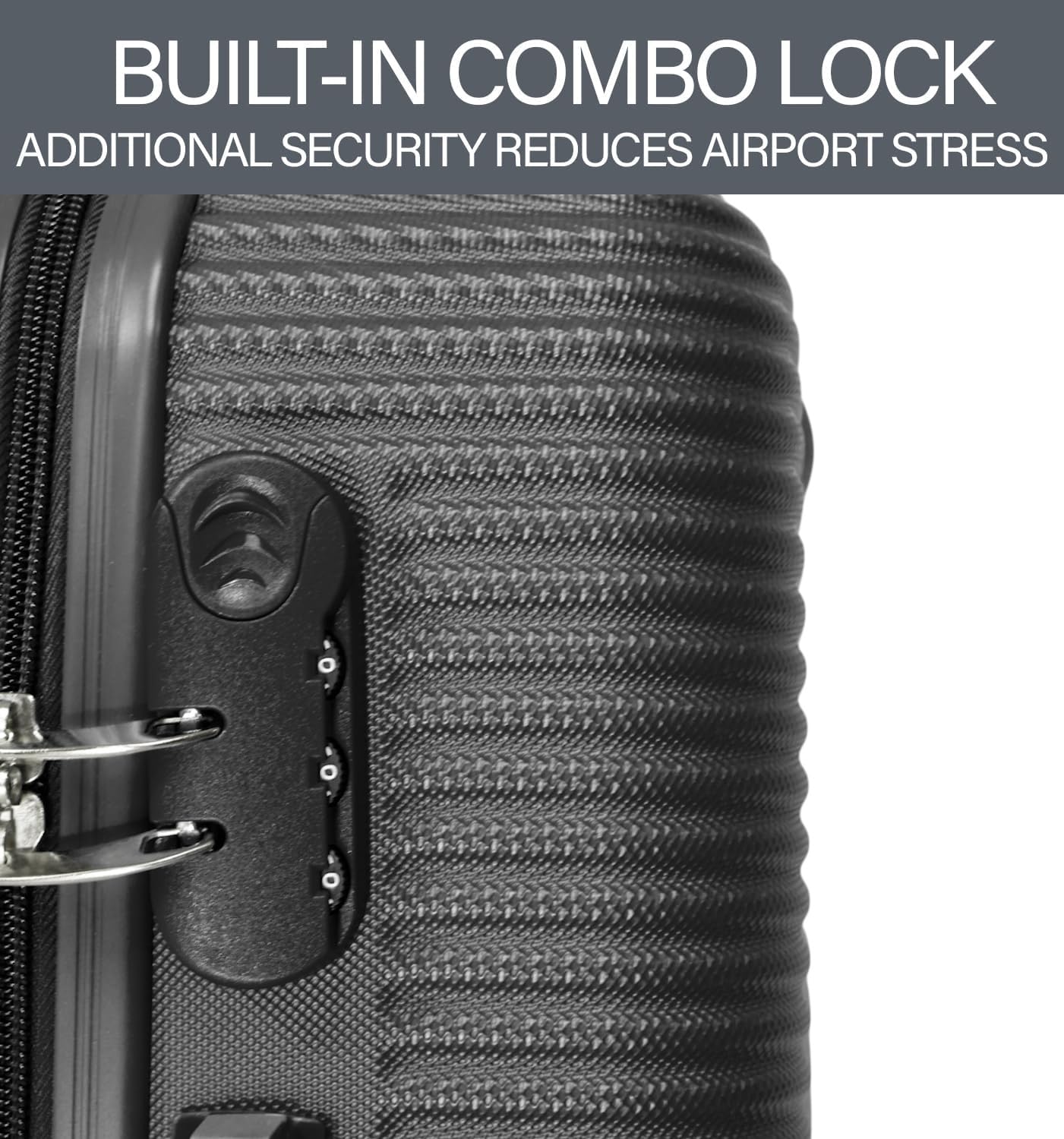 Bordlite Lightweight 8-Wheel Spinner Suitcase – Durable Hardshell Luggage with Adjustable Trolley Handle, Combination Lock, and 360° Double-Wheel Stability