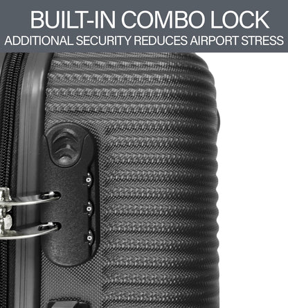 Bordlite Lightweight 8-Wheel Spinner Suitcase – Durable Hardshell Luggage with Adjustable Trolley Handle, Combination Lock, and 360° Double-Wheel Stability