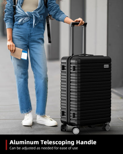 BEOW Luggage Sets, Expandable Luggage Sets with Spinner Wheels, TSA Lock Suitcases with Carry on Luggage