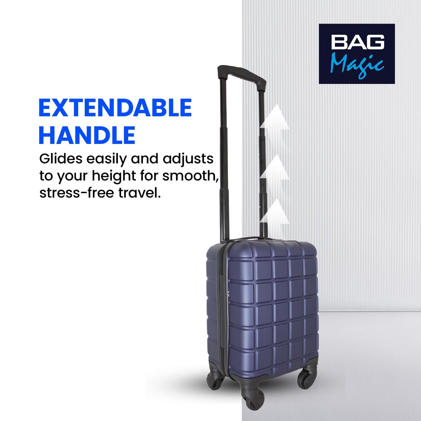 Ryanair wizzair Lightweight ABS Underseat Hard Cabin Suitcase 40x25x20cm | Cabin Approved Wizzair, RyanAir - Navy