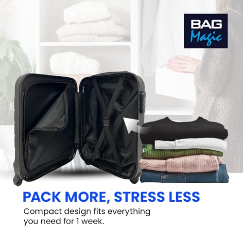 Bordlite Lightweight ABS Underseat Hard Cabin Suitcase - 45x36x20cm | Cabin Approved EasyJet, British Airways, Emirates, Virgin Atlantic & More