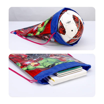 Marvel Avengers Pull String Bag Childrens P.E Gym Shoe Swimming Kit Drawstring Bag For Kids