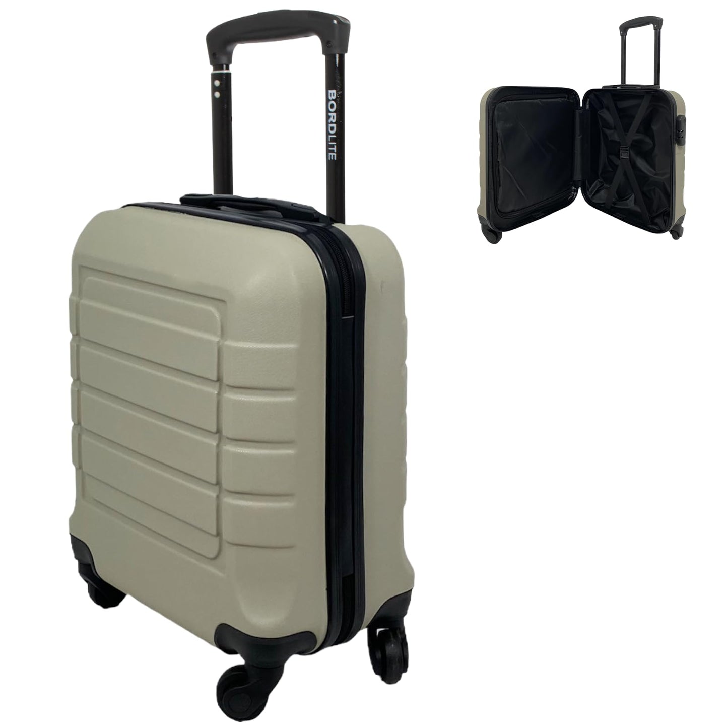 Bordlite Lightweight ABS Underseat Hard Cabin Suitcase - 45x36x20cm | Cabin Approved EasyJet, British Airways, Emirates, Virgin Atlantic & More