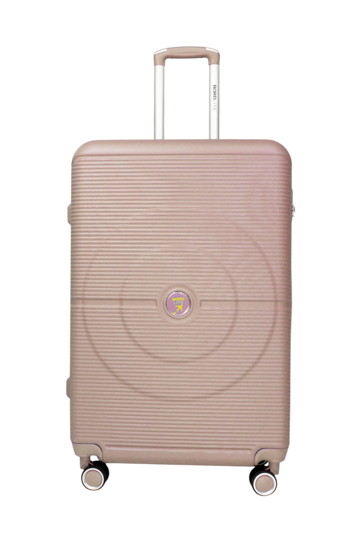Bordlite Lightweight 8-Wheel Spinner Suitcase – Durable Hardshell Luggage with Adjustable Trolley Handle, Combination Lock, and 360° Double-Wheel Stability