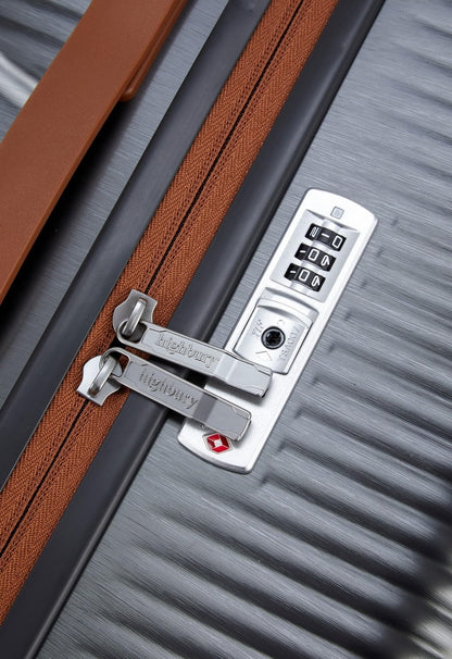 Highbury Elegance TSA Strong Hard 8-Wheel Spinner Luggage Cases 10-Year Warranty 3 Sizes Colours