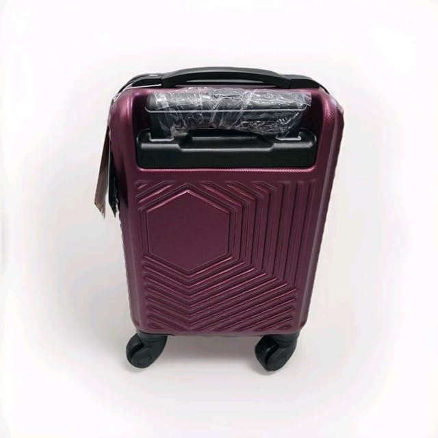 Ryanair Wizzair Underseat Approved Hardshell Trolley Suitcase Burgandy 40x20x25cm