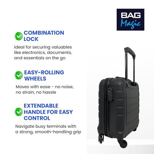 Bordlite Lightweight ABS Underseat Hard Cabin Suitcase - 45x36x20cm | Cabin Approved EasyJet, British Airways, Emirates, Virgin Atlantic & More
