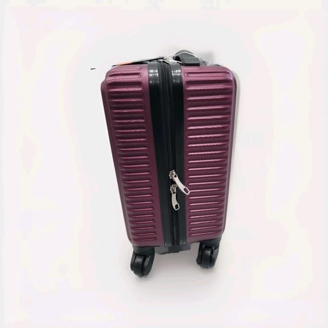 Ryanair Wizzair Underseat Approved Hardshell Trolley Suitcase Burgandy 40x20x25cm
