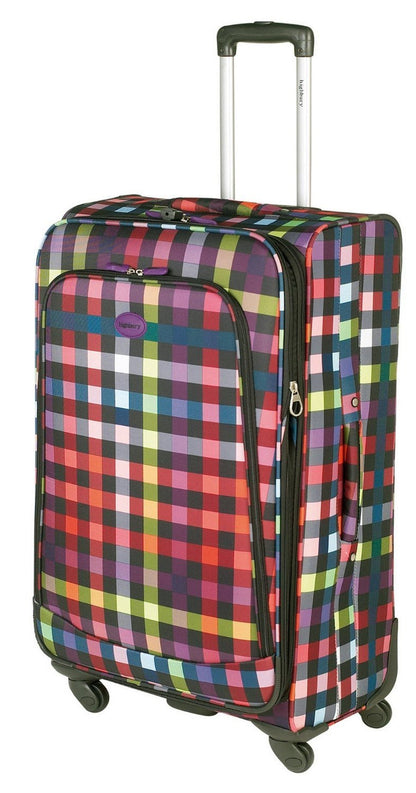 HIGHBURY - 4 Spinner Wheel Suitcase Trolley Case - Multi Coloured Box Design
