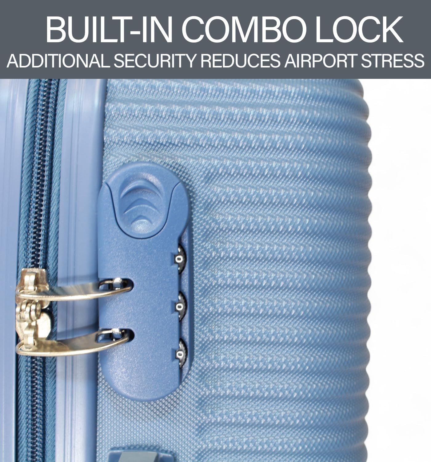 Bordlite Lightweight 8-Wheel Spinner Suitcase – Durable Hardshell Luggage with Adjustable Trolley Handle, Combination Lock, and 360° Double-Wheel Stability