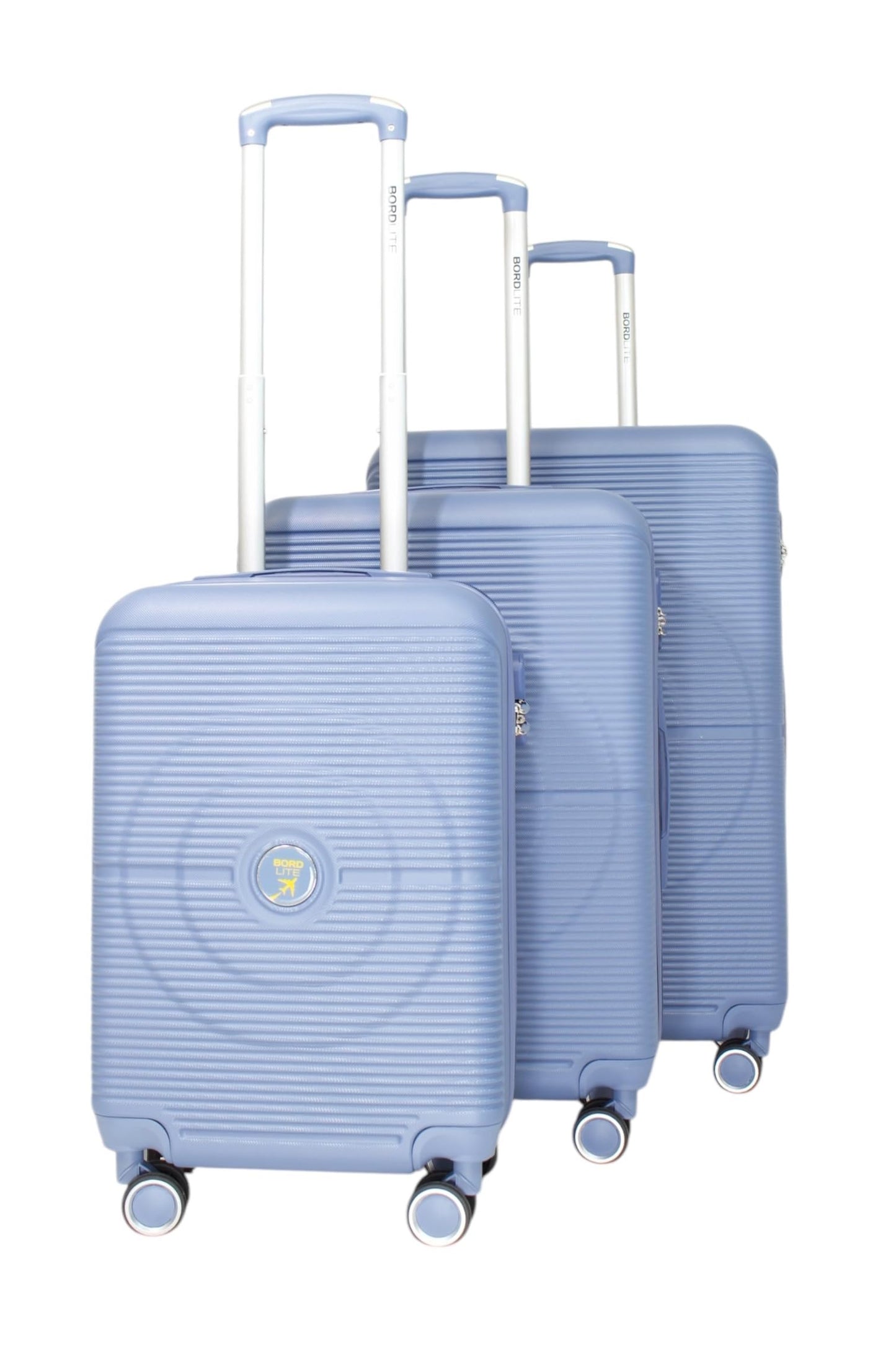 Bordlite Lightweight 8-Wheel Spinner Suitcase – Durable Hardshell Luggage with Adjustable Trolley Handle, Combination Lock, and 360° Double-Wheel Stability
