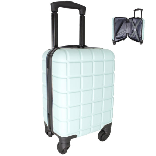 Bordlite Lightweight ABS Underseat Hard Cabin Suitcase 40x25x20cm | Cabin Approved EasyJet, RyanAir British Airways, Emirates, Virgin Atlantic & More - Seafoam