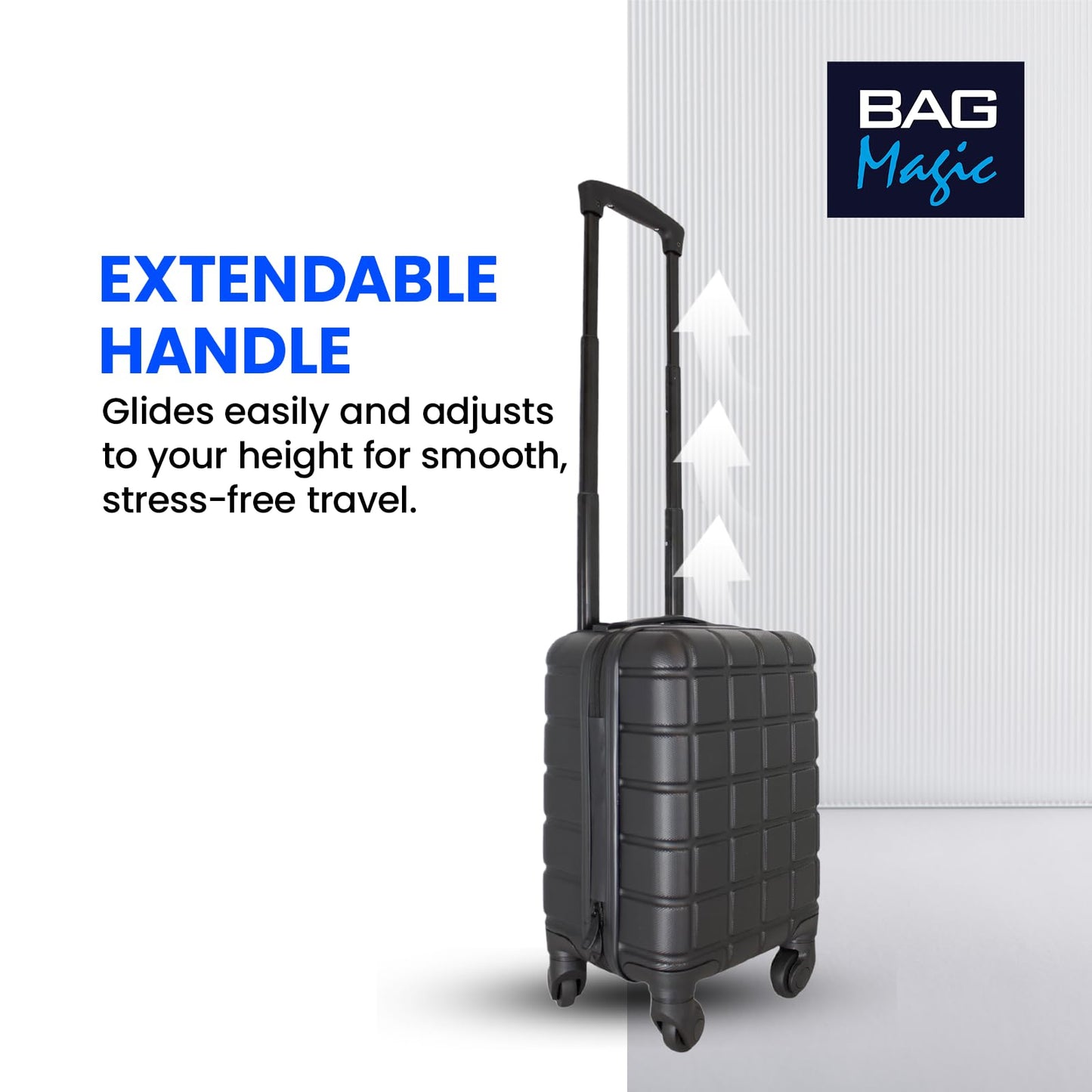 Bordlite Lightweight ABS Underseat Hard Cabin Suitcase 40x25x20cm | Cabin Approved EasyJet, RyanAir British Airways, Emirates, Virgin Atlantic & More