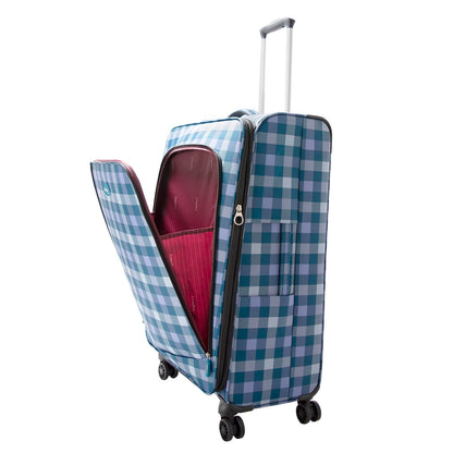 Highbury Stylish 4 Spinner Wheel Suitcase Trolley Case Range (Large 76 CM, Blue Box)