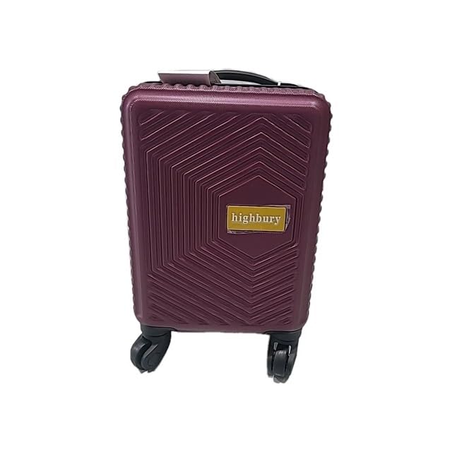 Ryanair Wizzair Underseat Approved Hardshell Trolley Suitcase Burgandy 40x20x25cm