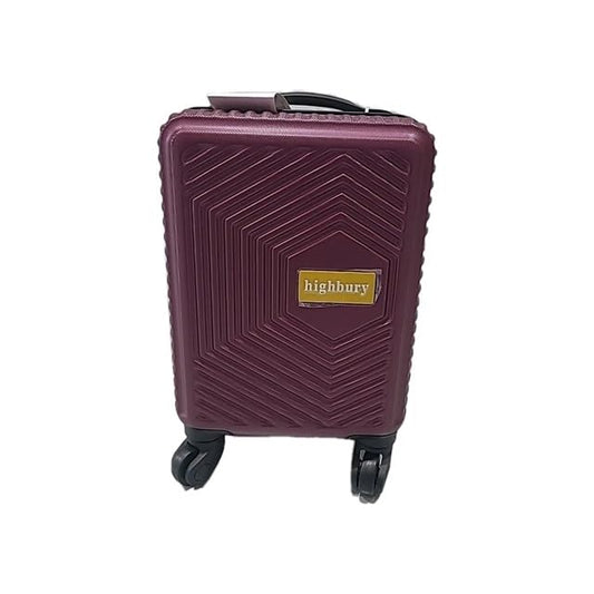 Ryanair Wizzair Underseat Approved Hardshell Trolley Suitcase Burgandy 40x20x25cm
