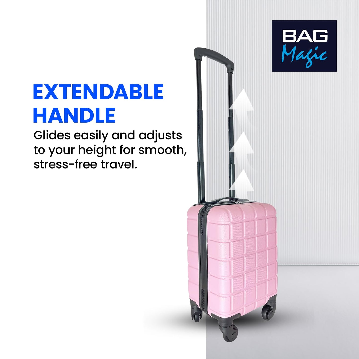 Bordlite Lightweight ABS Underseat Hard Cabin Suitcase 40x25x20cm | Cabin Approved EasyJet, RyanAir British Airways, Emirates, Virgin Atlantic & More