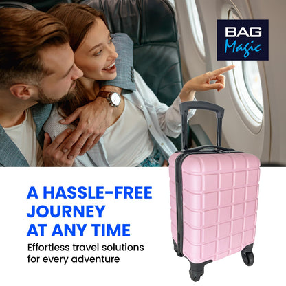 Lightweight ABS Underseat Hard Cabin Suitcase 40x25x20cm including wheels