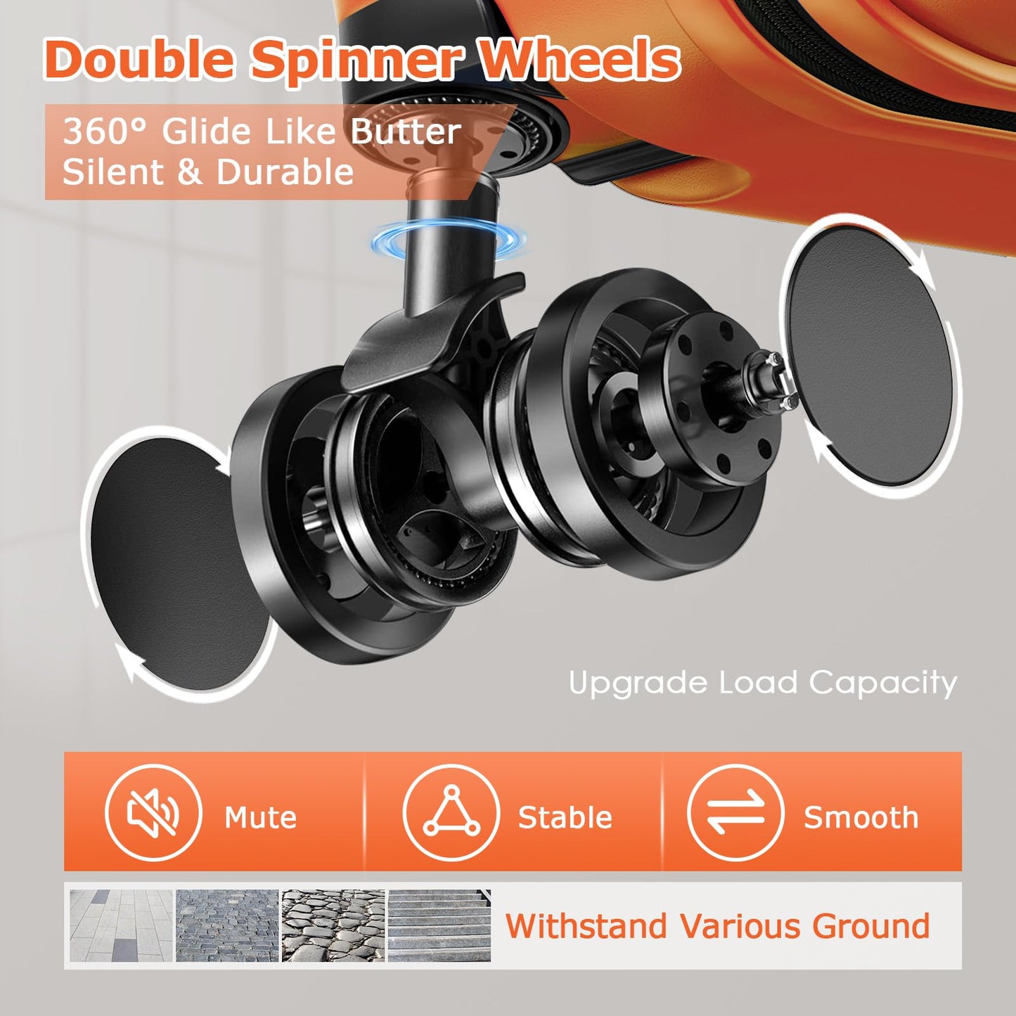 BEOW Luggage Sets 3 Piece Hardside Expandable Suitcase Set with Spinner Wheels Durable Lightweight Luggage with TSA Lock