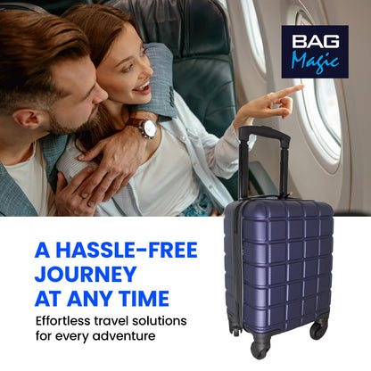 Ryanair wizzair Lightweight ABS Underseat Hard Cabin Suitcase 40x25x20cm | Cabin Approved Wizzair, RyanAir - Navy