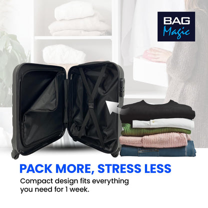 Bordlite Lightweight ABS Underseat Hard Cabin Suitcase - 45x36x20cm | Cabin Approved EasyJet, British Airways, Emirates, Virgin Atlantic & More