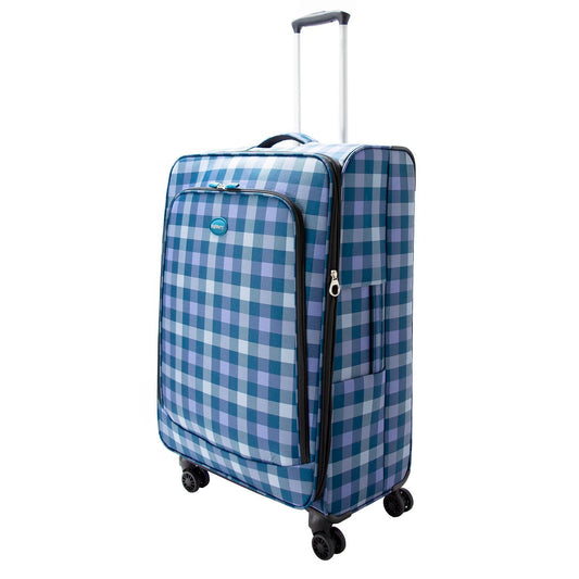 Highbury Stylish 4 Spinner Wheel Suitcase Trolley Case Range (Large 76 CM, Blue Box)