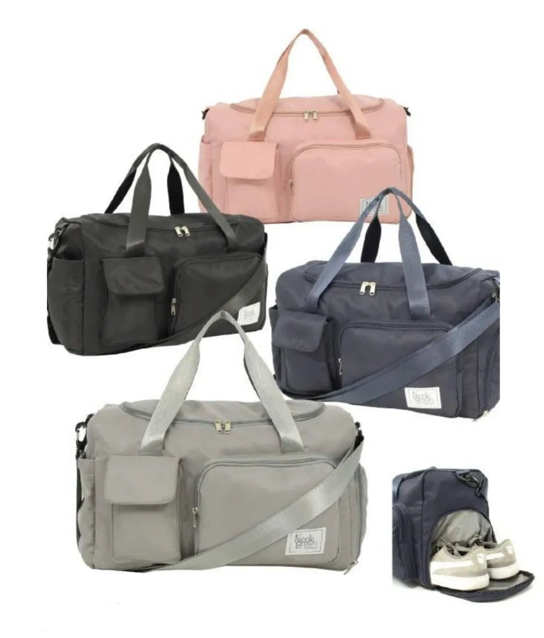 Unisex Overnight travel duffle bag  yoga gym bag Cabin Carry Flight  Hand Luggage Bag EasyJet Jet2 Underseat Approved 45x25x20cm