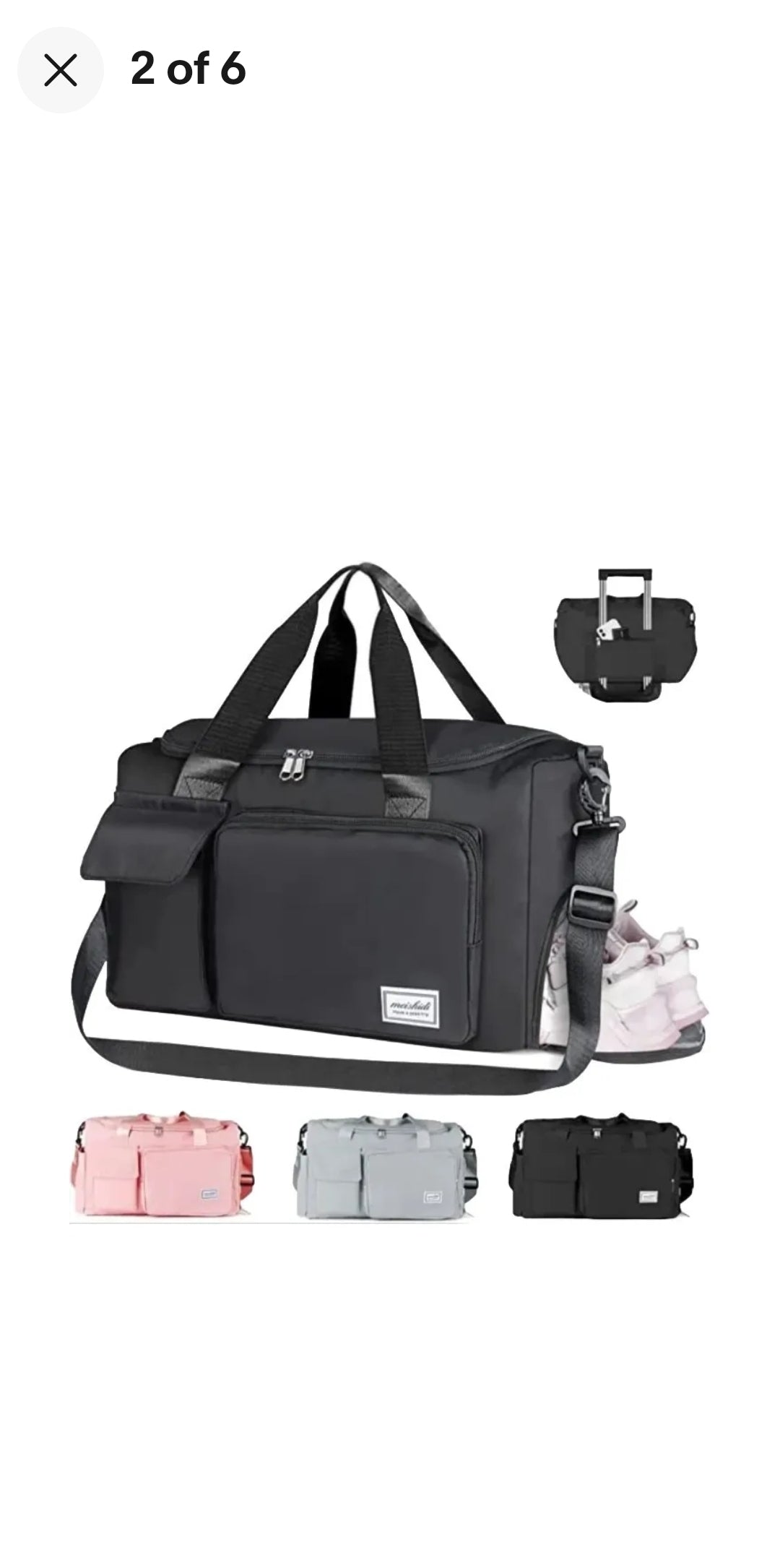 Unisex Overnight travel duffle bag  yoga gym bag Cabin Carry Flight  Hand Luggage Bag EasyJet Jet2 Underseat Approved 45x25x20cm