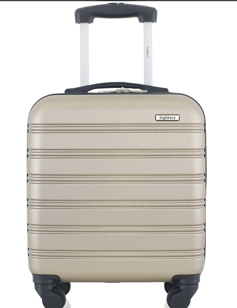 Highbury Easyjet Jet2 underseat approved hardshell trolley suitcase 45x36x20cm including wheels in Navy, Grey, Gold and Sage Green colour