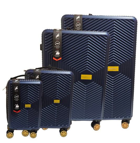 Highbury Yellowstone Hardshell Trolley Suitcase set of 4 In Navy colour