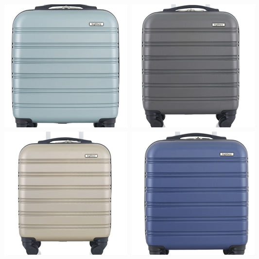 Highbury Easyjet Jet2 underseat approved hardshell trolley suitcase 45x36x20cm including wheels in Navy, Grey, Gold and Sage Green colour