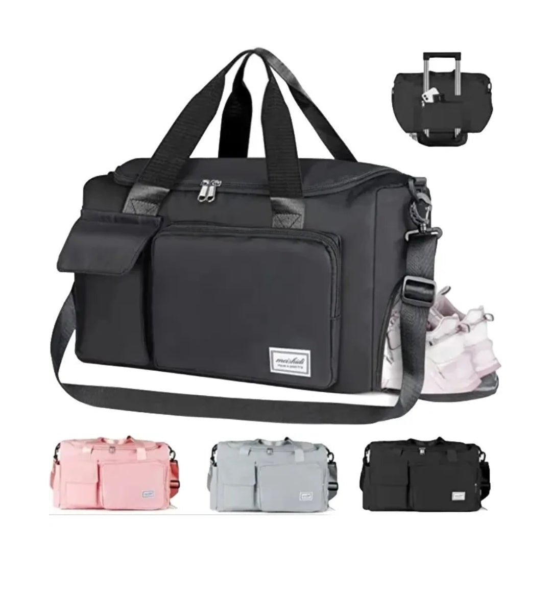 Unisex Overnight travel duffle bag  yoga gym bag Cabin Carry Flight  Hand Luggage Bag EasyJet Jet2 Underseat Approved 45x25x20cm