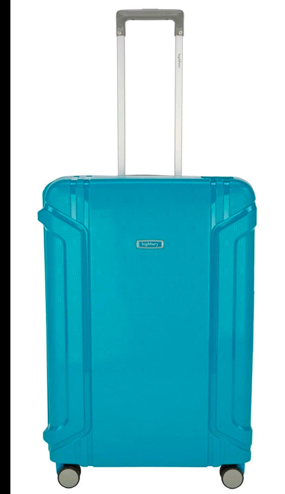 Highbury Guard hard luggage trolley set in Dark Grey, silver or teal colour
